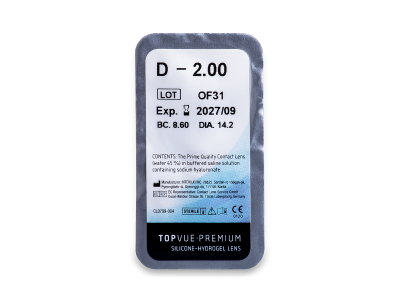 TopVue Premium (12 φακοί) - Προεπισκόπηση πακέτου φυσαλίδας