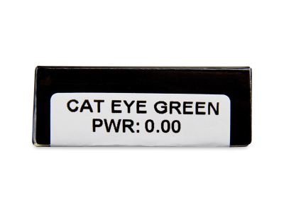 CRAZY LENS - Cat Eye Green - Ημερήσιοι φακοί Μη διοπτρικοί (2 φακοί) - Προεπισκόπηση Χαρακτηριστικών