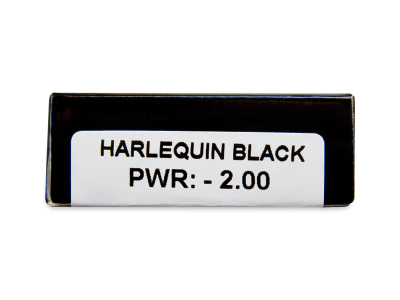 CRAZY LENS - Harlequin Black - Ημερήσιοι φακοί Διοπτρικοί (2 φακοί) - Προεπισκόπηση Χαρακτηριστικών