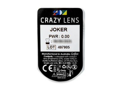 CRAZY LENS - Joker - Ημερήσιοι φακοί Μη διοπτρικοί (2 φακοί) - Προεπισκόπηση πακέτου φυσαλίδας