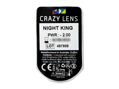 CRAZY LENS - Night King - Ημερήσιοι φακοί Διοπτρικοί (2 φακοί) - Προεπισκόπηση πακέτου φυσαλίδας