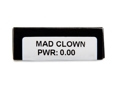 CRAZY LENS - Mad Clown - Ημερήσιοι φακοί Μη διοπτρικοί (2 φακοί) - Προεπισκόπηση Χαρακτηριστικών