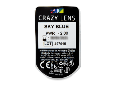 CRAZY LENS - Sky Blue - Ημερήσιοι φακοί Διοπτρικοί (2 φακοί) - Προεπισκόπηση πακέτου φυσαλίδας