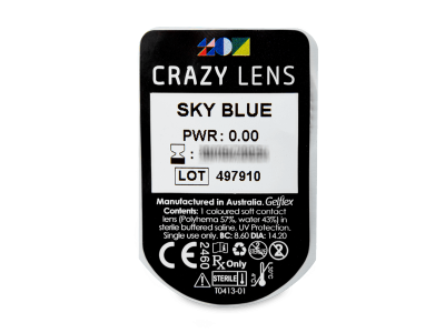 CRAZY LENS - Sky Blue - Ημερήσιοι φακοί Μη διοπτρικοί (2 φακοί) - Προεπισκόπηση πακέτου φυσαλίδας