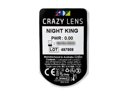CRAZY LENS - Night King - Ημερήσιοι φακοί Μη διοπτρικοί (2 φακοί) - Προεπισκόπηση πακέτου φυσαλίδας