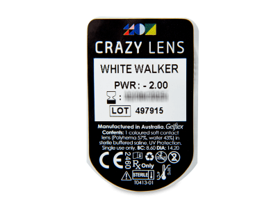 CRAZY LENS - White Walker - Ημερήσιοι φακοί Διοπτρικοί (2 φακοί) - Προεπισκόπηση πακέτου φυσαλίδας
