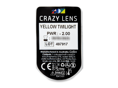 CRAZY LENS - Yellow Twilight - Ημερήσιοι φακοί Διοπτρικοί (2 φακοί) - Προεπισκόπηση πακέτου φυσαλίδας