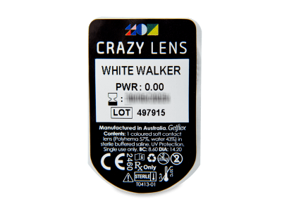 CRAZY LENS - White Walker - Ημερήσιοι φακοί Μη διοπτρικοί (2 φακοί) - Προεπισκόπηση πακέτου φυσαλίδας