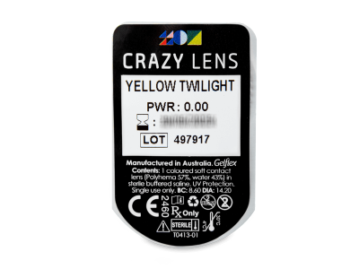 CRAZY LENS - Yellow Twilight - Ημερήσιοι φακοί Μη διοπτρικοί (2 φακοί) - Προεπισκόπηση πακέτου φυσαλίδας