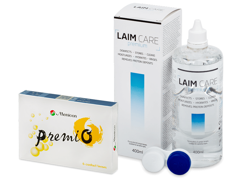 Menicon PremiO (6 φακοί) + Υγρό Laim-Care 400 ml - Πακέτο προσφοράς