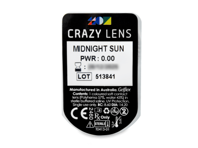 CRAZY LENS - Midnight Sun - Ημερήσιοι φακοί Μη διοπτρικοί (2 φακοί) - Προεπισκόπηση πακέτου φυσαλίδας