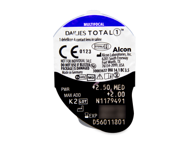Dailies TOTAL1 Multifocal (30 φακοί) - Προεπισκόπηση πακέτου φυσαλίδας