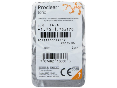Proclear Toric (3 φακοί) - Προεπισκόπηση πακέτου φυσαλίδας