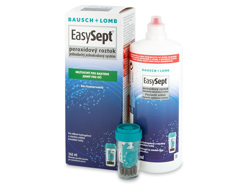 Υγρό φακών επαφής υπεροξειδίου EasySept 360ml  - Διάλυμα καθαρισμού
