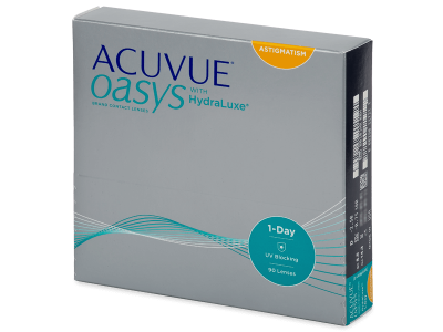 Acuvue Oasys 1-Day with HydraLuxe for Astigmatism (90 φακοί) - Αστιγματικός φακός επαφής
