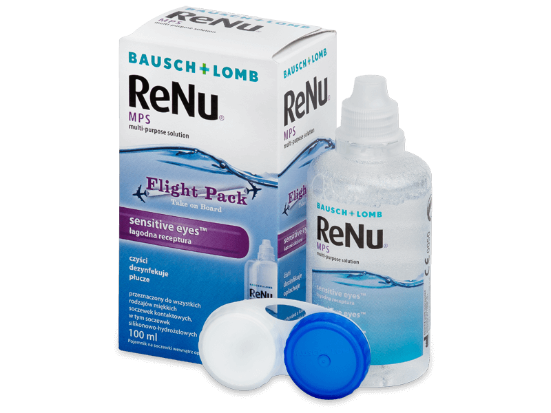 Υγρό ReNu MPS Sensitive Eyes Flight pack 100 ml - Διάλυμα καθαρισμού