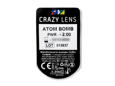 CRAZY LENS - Atom Bomb - Ημερήσιοι φακοί Διοπτρικοί (2 φακοί) - Προεπισκόπηση πακέτου φυσαλίδας