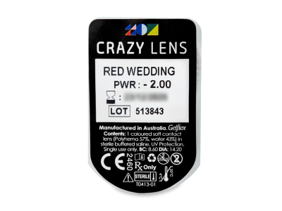 CRAZY LENS - Red Wedding - Ημερήσιοι φακοί Διοπτρικοί (2 φακοί) - Προεπισκόπηση πακέτου φυσαλίδας