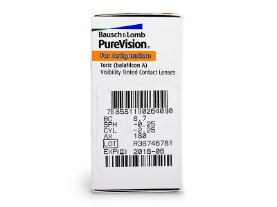 PureVision Toric (6 φακοί) - Προεπισκόπηση Χαρακτηριστικών