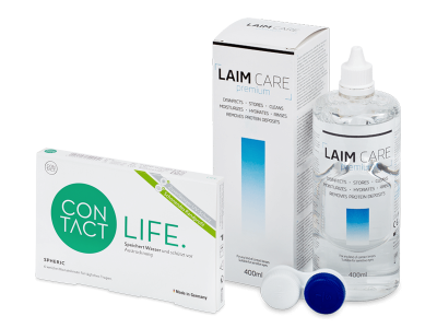 Contact Life spheric (6 φακοί) + Υγρό Laim-Care 400 ml