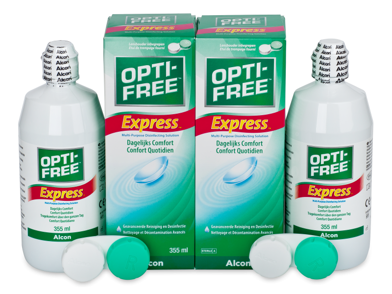 Υγρό OPTI-FREE Express 2 x 355 ml - Oικονομικό διάλυμα δύο πακέτων
