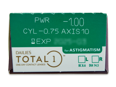 Dailies TOTAL1 for Astigmatism (30 φακοί) - Προεπισκόπηση Χαρακτηριστικών