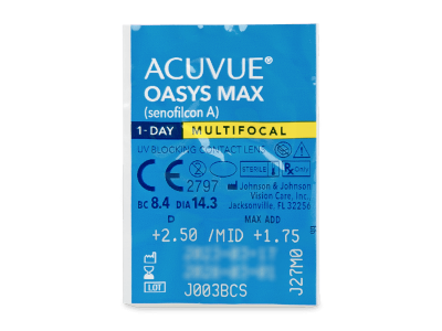 Acuvue Oasys Max 1-Day Multifocal (30 φακοί) - Προεπισκόπηση πακέτου φυσαλίδας