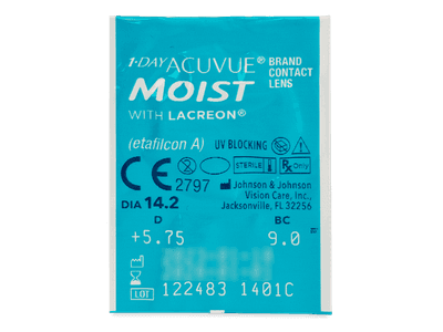 1 Day Acuvue Moist (90 φακοί) - Προεπισκόπηση πακέτου φυσαλίδας