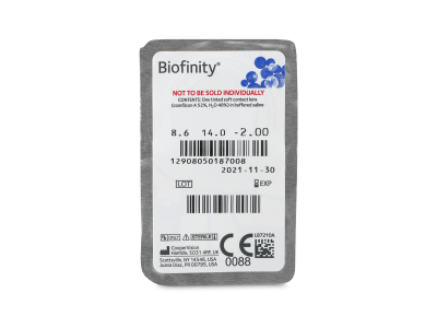 Biofinity (3 φακοί) - Προεπισκόπηση πακέτου φυσαλίδας