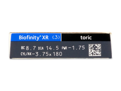 Biofinity XR Toric (3 φακοί) - Προεπισκόπηση Χαρακτηριστικών