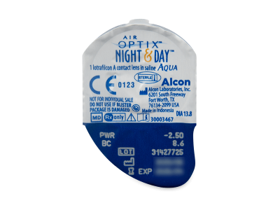 Air Optix Night and Day Aqua (6 φακοί) - Προεπισκόπηση πακέτου φυσαλίδας