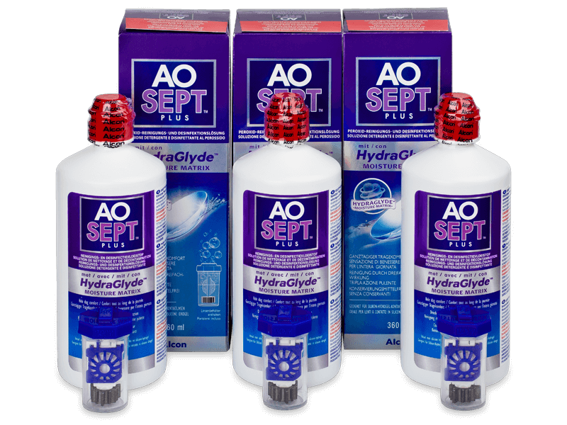 Υγρό AO SEPT PLUS HydraGlyde 3x360 ml  - Oικονομικό διάλυμα τριών πακέτων